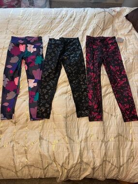 jumping beans Girls' Printed Active Leggings - Black, Pink, Purple, Teal